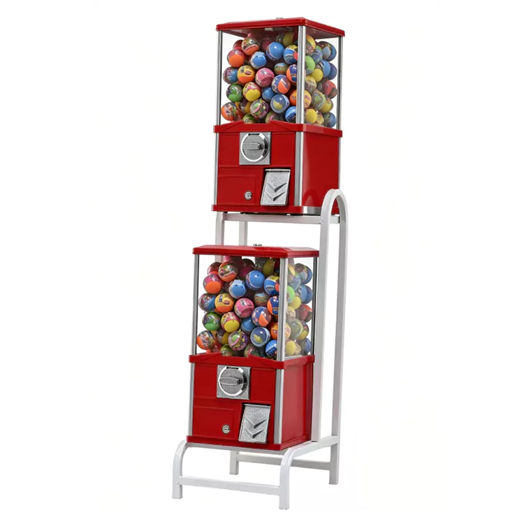 Machine Gashapon intégrée carrée à double couche
